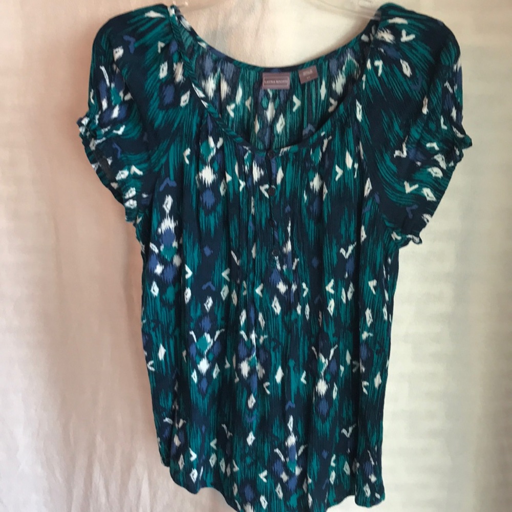 Laura Scott Blue and Green Blouse